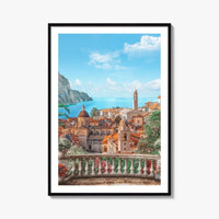 Sicily Fine Art Photo Print, Italy Wall Poster, City and Sea View