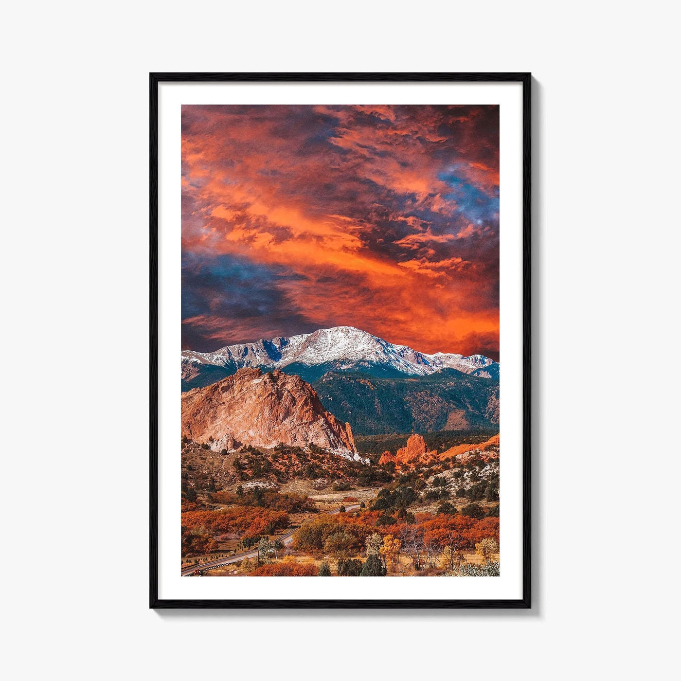 Colorado Springs Fine Art Photo Print, Garden of the Gods, Pikes Peak, CO Poster