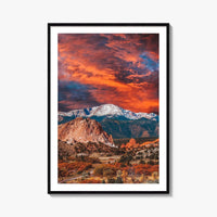 Colorado Springs Fine Art Photo Print, Garden of the Gods, Pikes Peak, CO Poster
