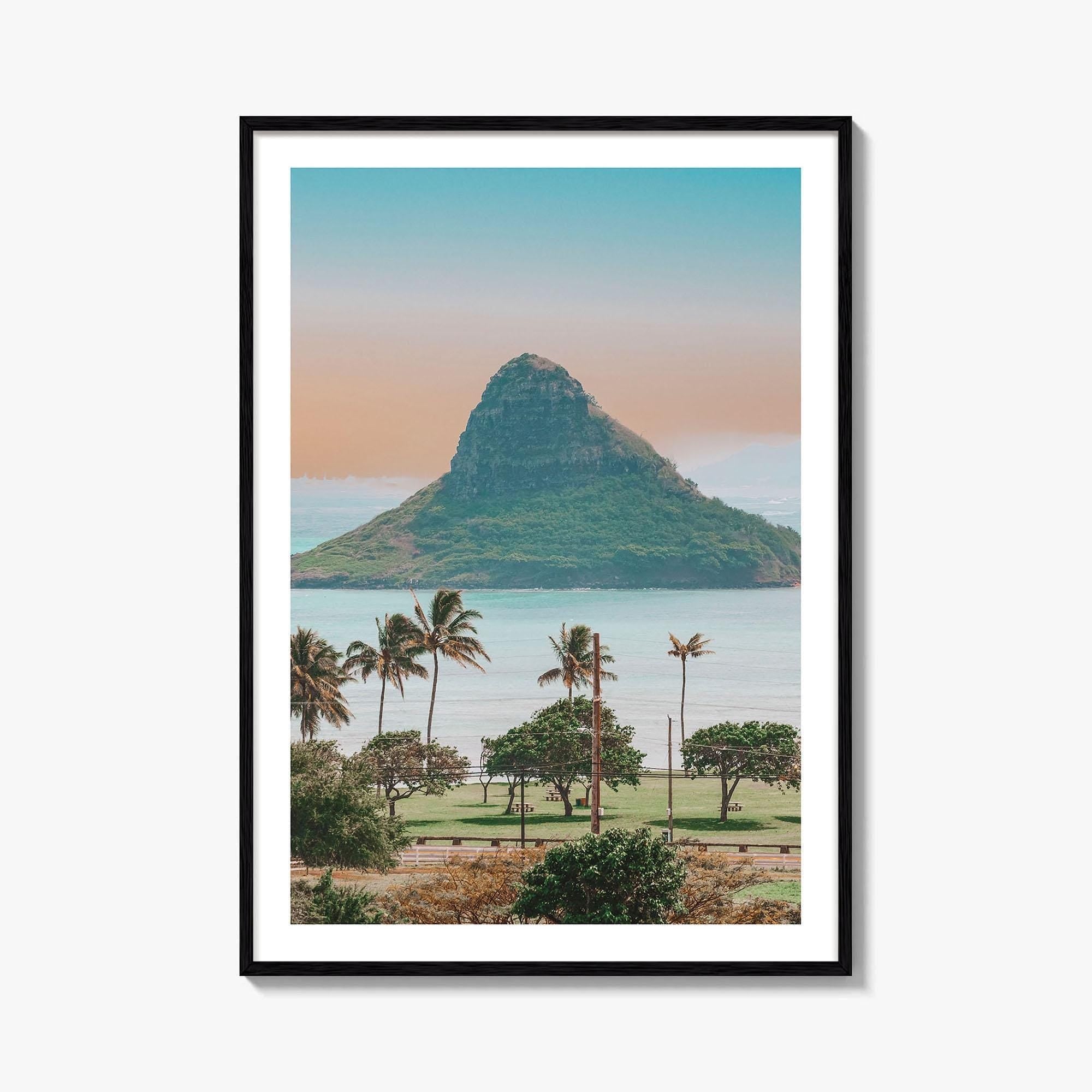 Hanauma Bay Oahu Fine Art Photo Print, Honolulu Hawaii, Palm Trees Beach Wall Decor