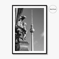 Berlin Black and White Fine Art Photo Print, Fernsehturm Alexanderplatz Germany Poster