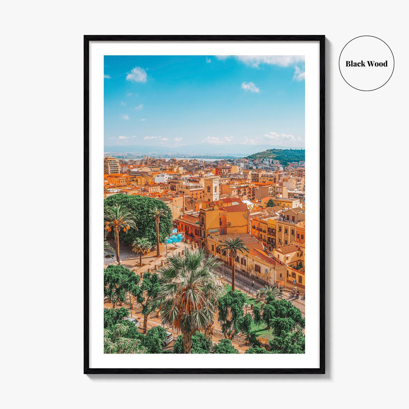 Cagliari Skyline Fine Art Photo Print, Sardinia Italy Wall Decor Poster