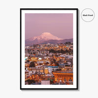 Quito Skyline Fine Art Photo Print, Ecuador, Cayambe Volcano, Bullring, Wall Decor, Poster