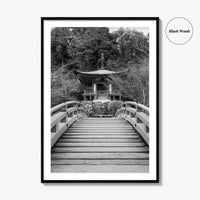 Kyoto Black and White Fine Art Photo Print, Daigoji Temple Japan Poster, Tokyo Poster