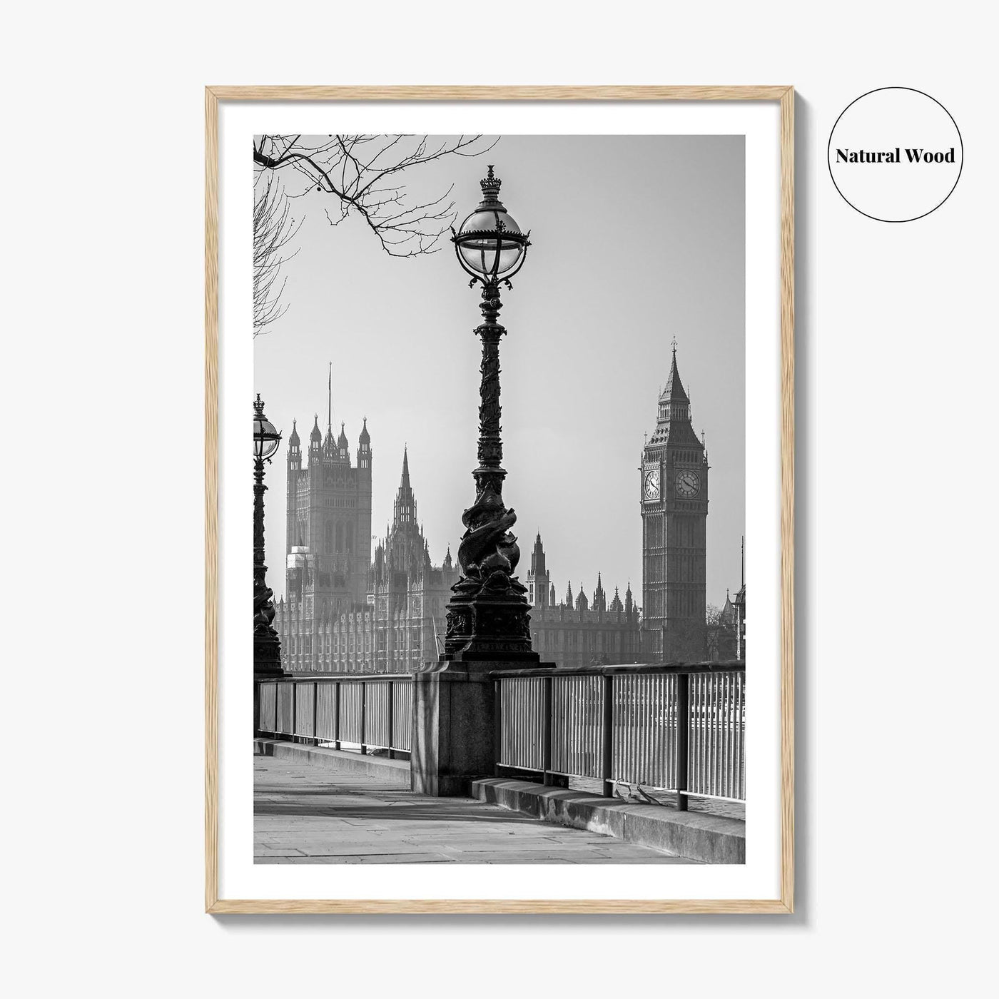 London Black and White Fine Art Photo Print, Big Ben Parliament England UK Poster