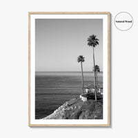 Pismo Beach Black and White Fine Art Photo Print, Shore Cliff Gazebo, California Poster