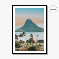 Hanauma Bay Oahu Fine Art Photo Print, Honolulu Hawaii, Palm Trees Beach Wall Decor