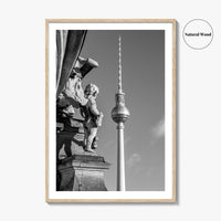 Berlin Black and White Fine Art Photo Print, Fernsehturm Alexanderplatz Germany Poster