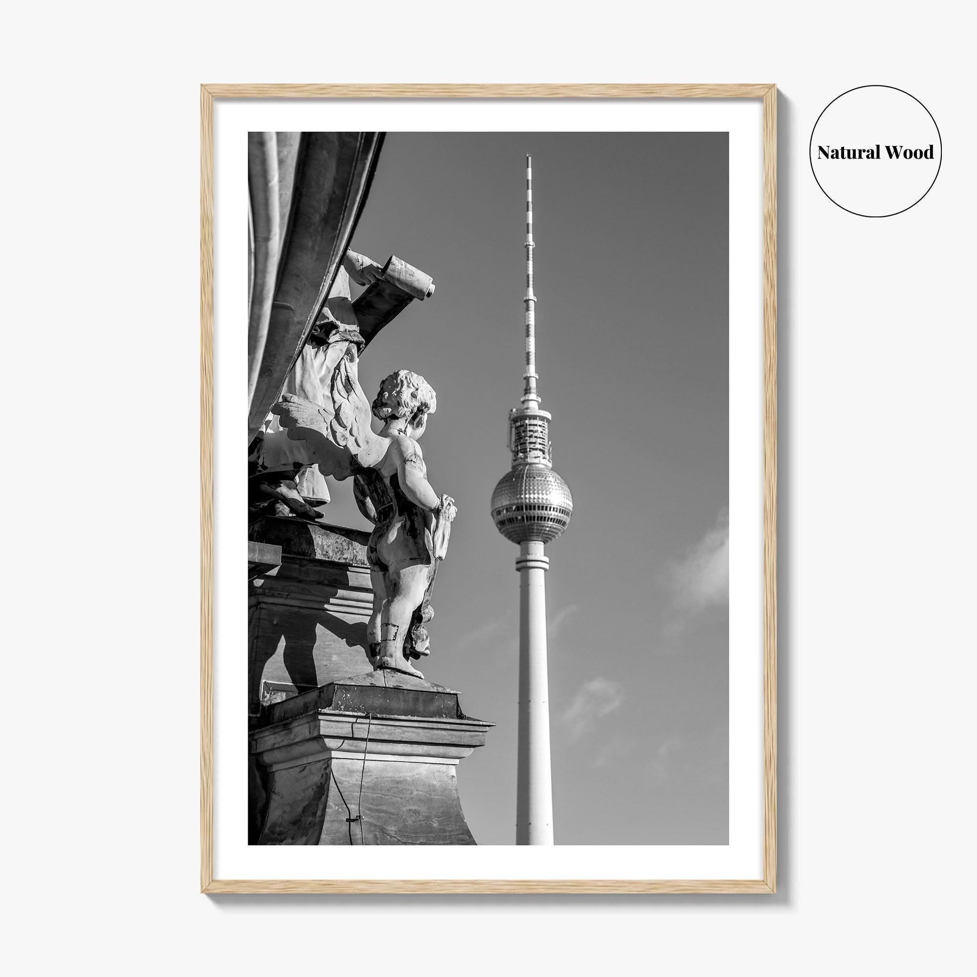 Berlin Black and White Fine Art Photo Print, Fernsehturm Alexanderplatz Germany Poster