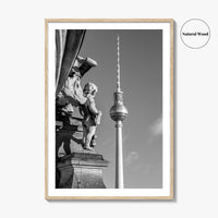 Berlin Black and White Fine Art Photo Print, Fernsehturm Alexanderplatz Germany Poster