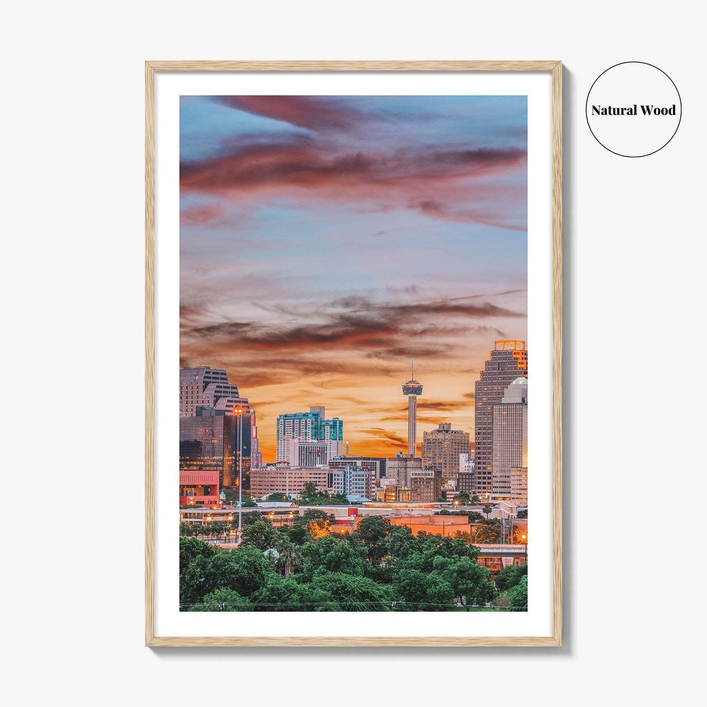 San Antonio Skyline Fine Art Photo Print, Texas USA Downtown Wall Decor Poster
