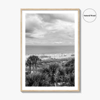 Fernandina Beach Black and White Fine Art Photo Print, Amelia Island Florida Coastal Poster