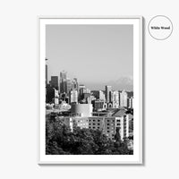 Seattle Black and White Fine Art Photo Print, Downtown, Washington, USA, Wall Decor, Poster