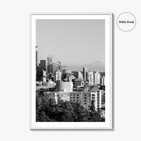 Seattle Black and White Fine Art Photo Print, Downtown, Washington, USA, Wall Decor, Poster