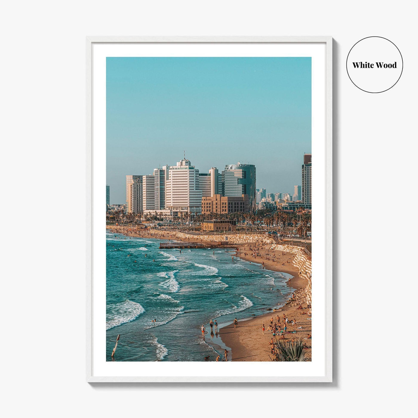 Tel Aviv Fine Art Photo Print, Israel Coastline Wall Decor Poster