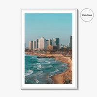 Tel Aviv Fine Art Photo Print, Israel Coastline Wall Decor Poster