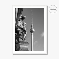 Berlin Black and White Fine Art Photo Print, Fernsehturm Alexanderplatz Germany Poster