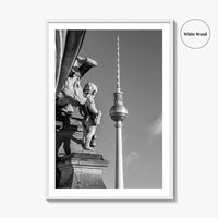 Berlin Black and White Fine Art Photo Print, Fernsehturm Alexanderplatz Germany Poster