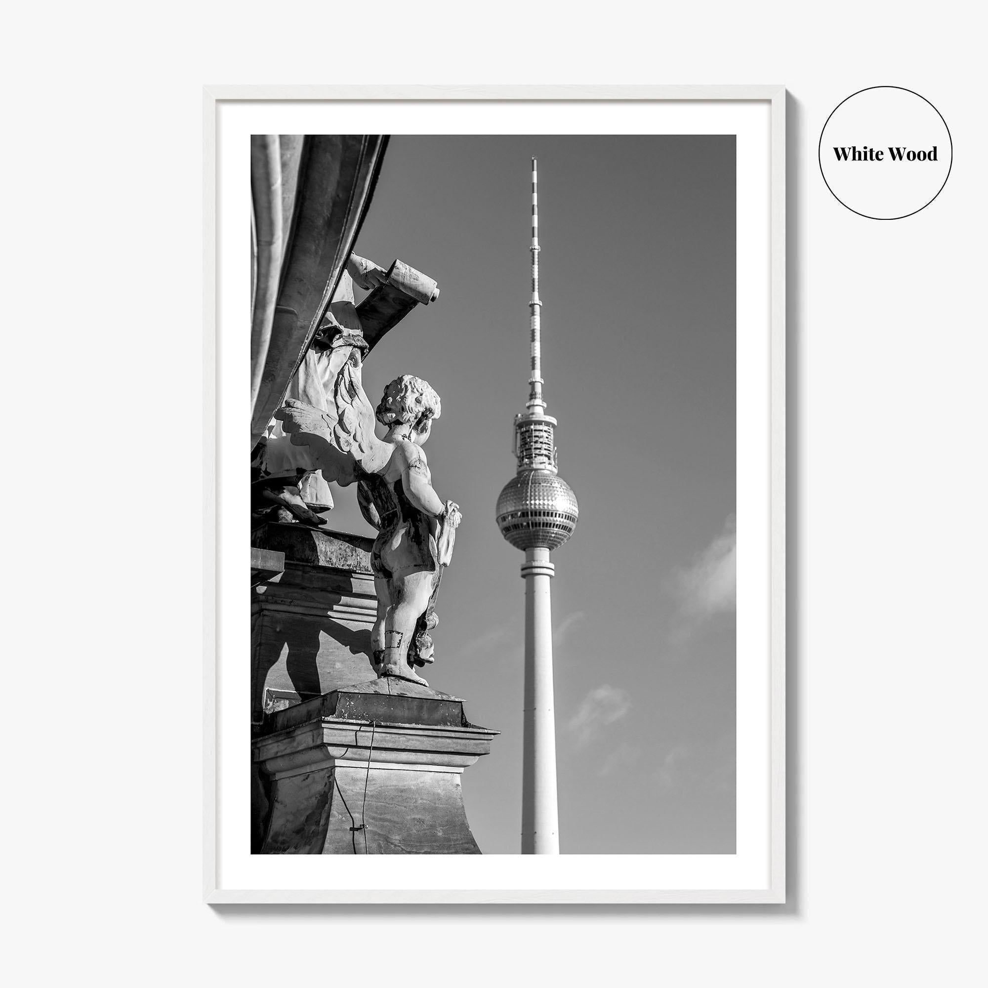 Berlin Black and White Fine Art Photo Print, Fernsehturm Alexanderplatz Germany Poster