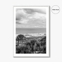 Fernandina Beach Black and White Fine Art Photo Print, Amelia Island Florida Coastal Poster