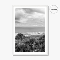 Fernandina Beach Black and White Fine Art Photo Print, Amelia Island Florida Coastal Poster