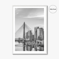 Sao Paulo Black and White Fine Art Photo Print, Octavio Frias Bridge Brazil Poster
