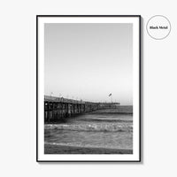 Ventura Black and White Fine Art Photo Print, San Buenaventura, California, USA, Pier, Poster