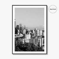 Seattle Black and White Fine Art Photo Print, Downtown, Washington, USA, Wall Decor, Poster