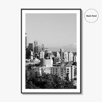 Seattle Black and White Fine Art Photo Print, Downtown, Washington, USA, Wall Decor, Poster