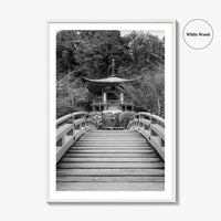 Kyoto Black and White Fine Art Photo Print, Daigoji Temple Japan Poster, Tokyo Poster