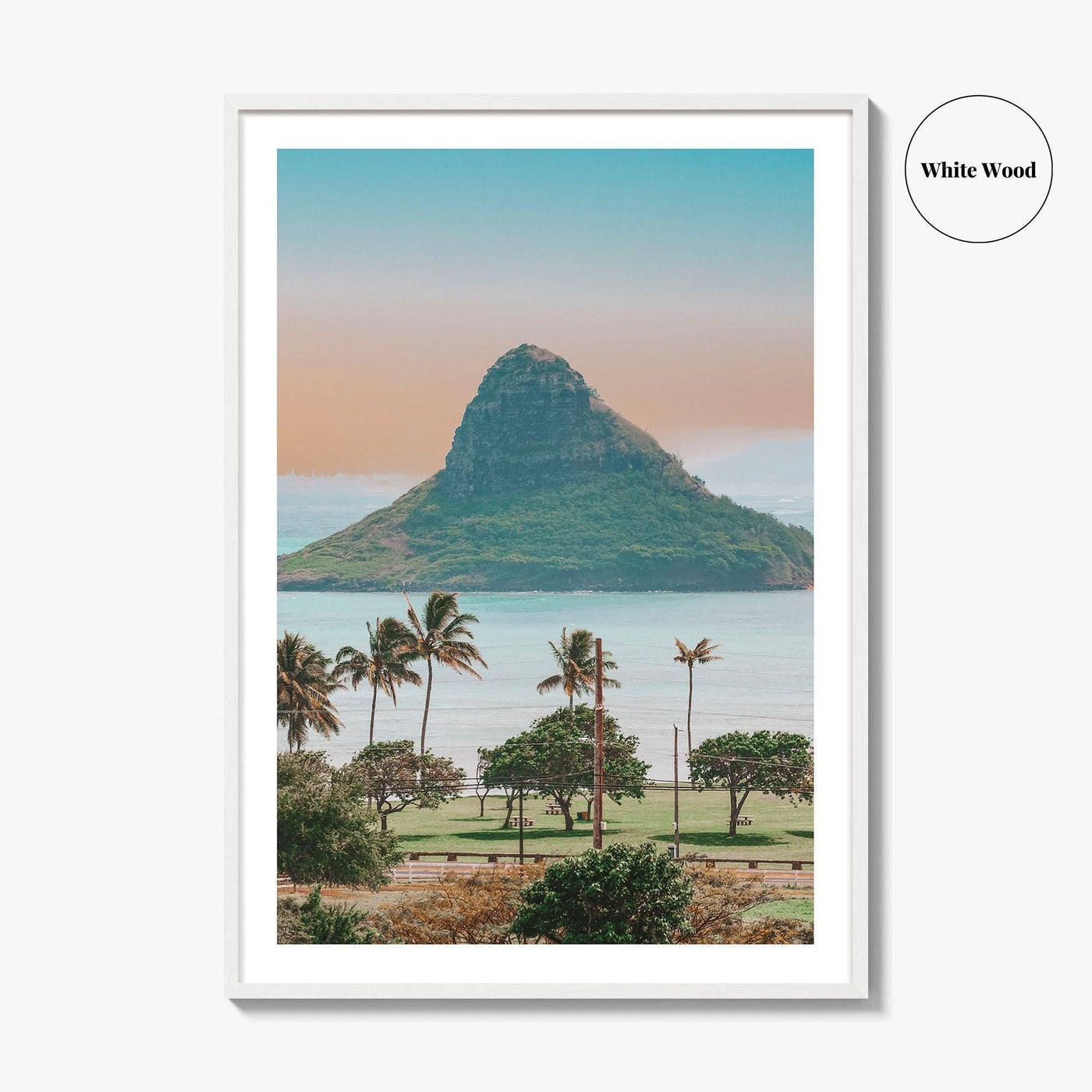 Hanauma Bay Oahu Fine Art Photo Print, Honolulu Hawaii, Palm Trees Beach Wall Decor