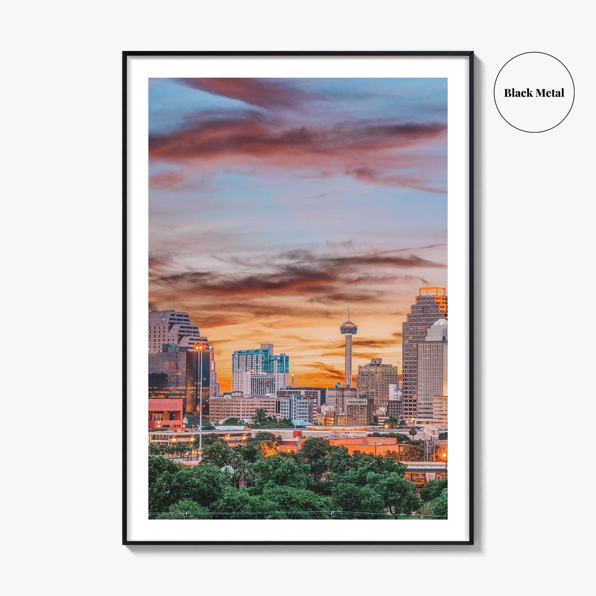 San Antonio Skyline Fine Art Photo Print, Texas USA Downtown Wall Decor Poster