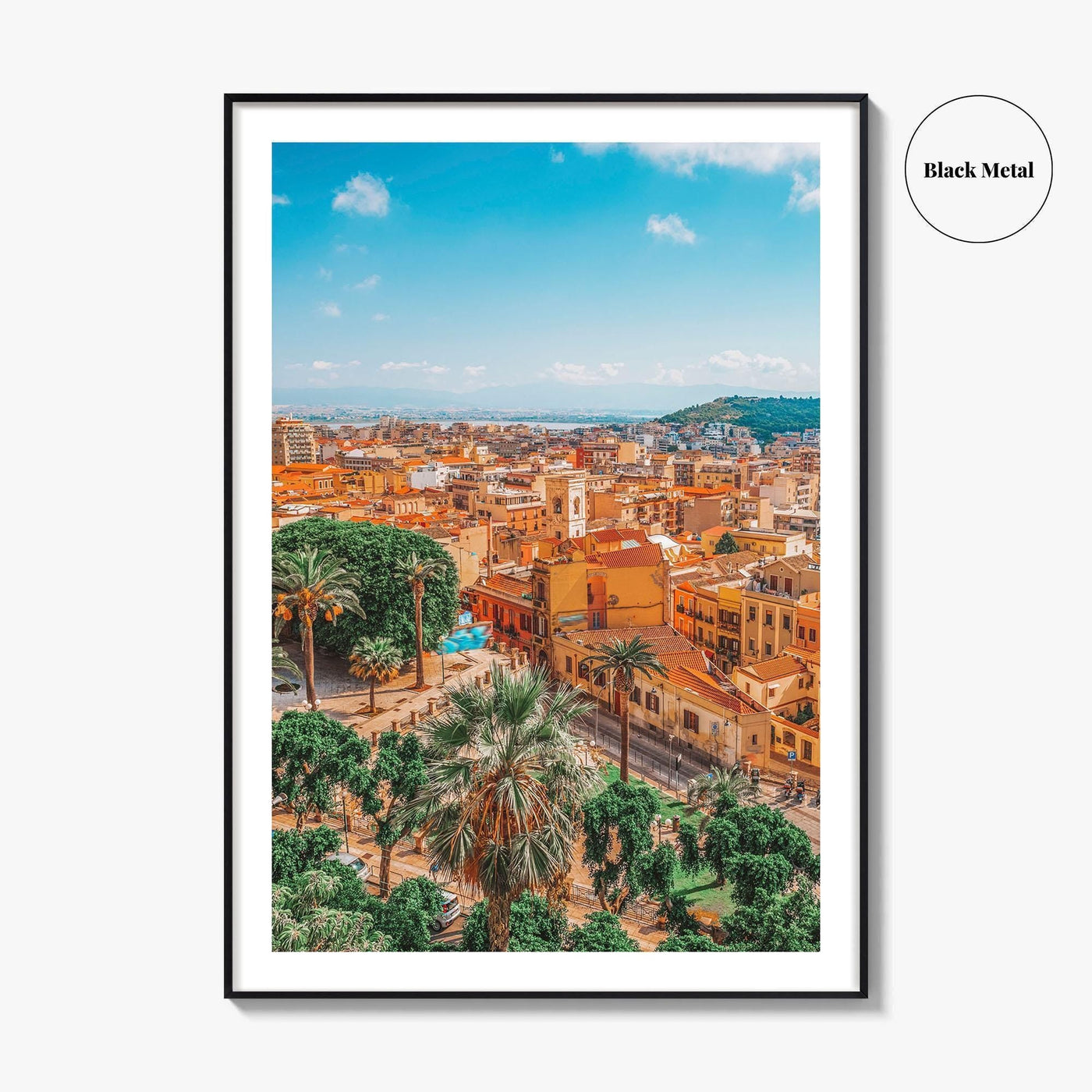 Cagliari Skyline Fine Art Photo Print, Sardinia Italy Wall Decor Poster