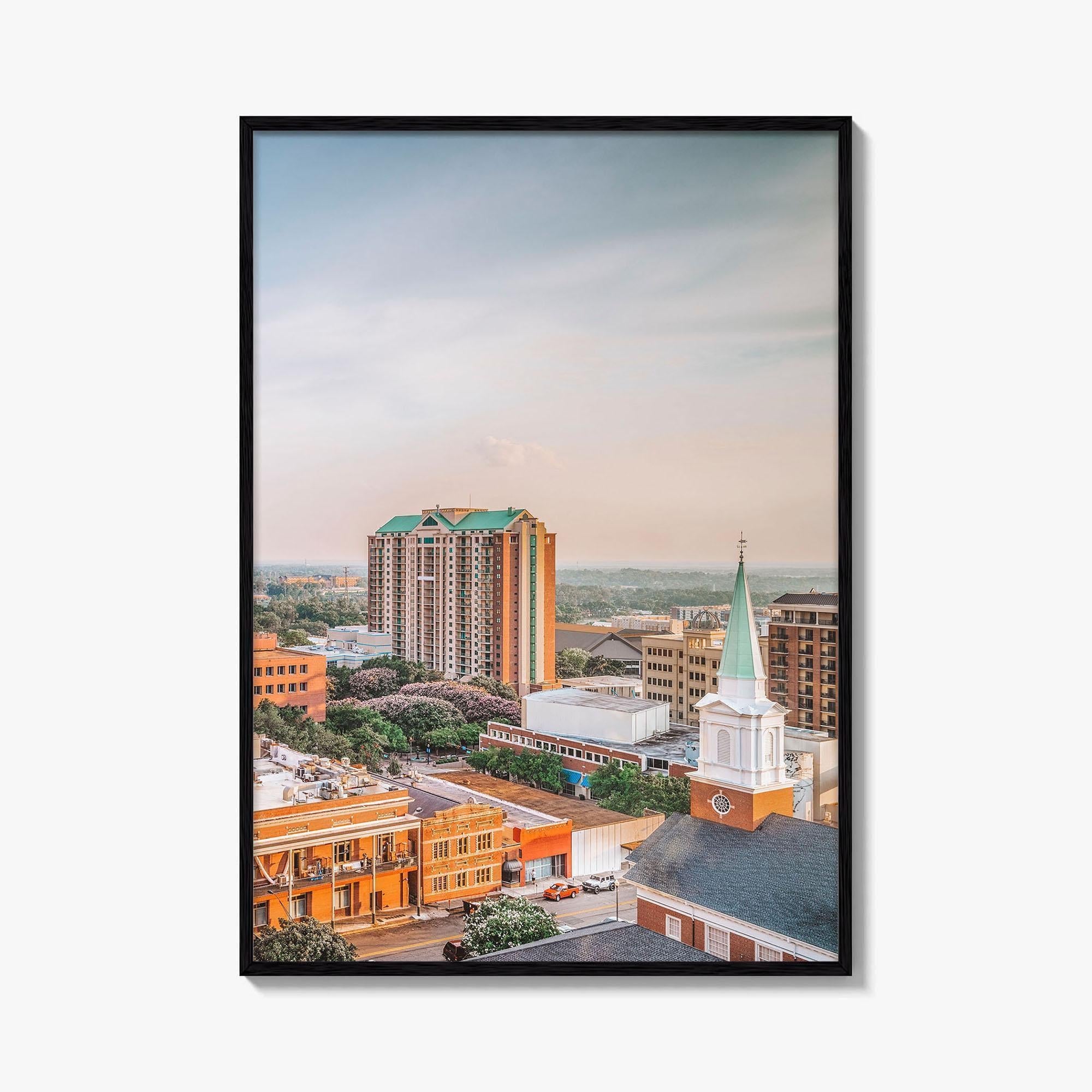 Tallahassee Skyline Fine Art Photo Print, Florida USA Downtown Wall Decor Poster