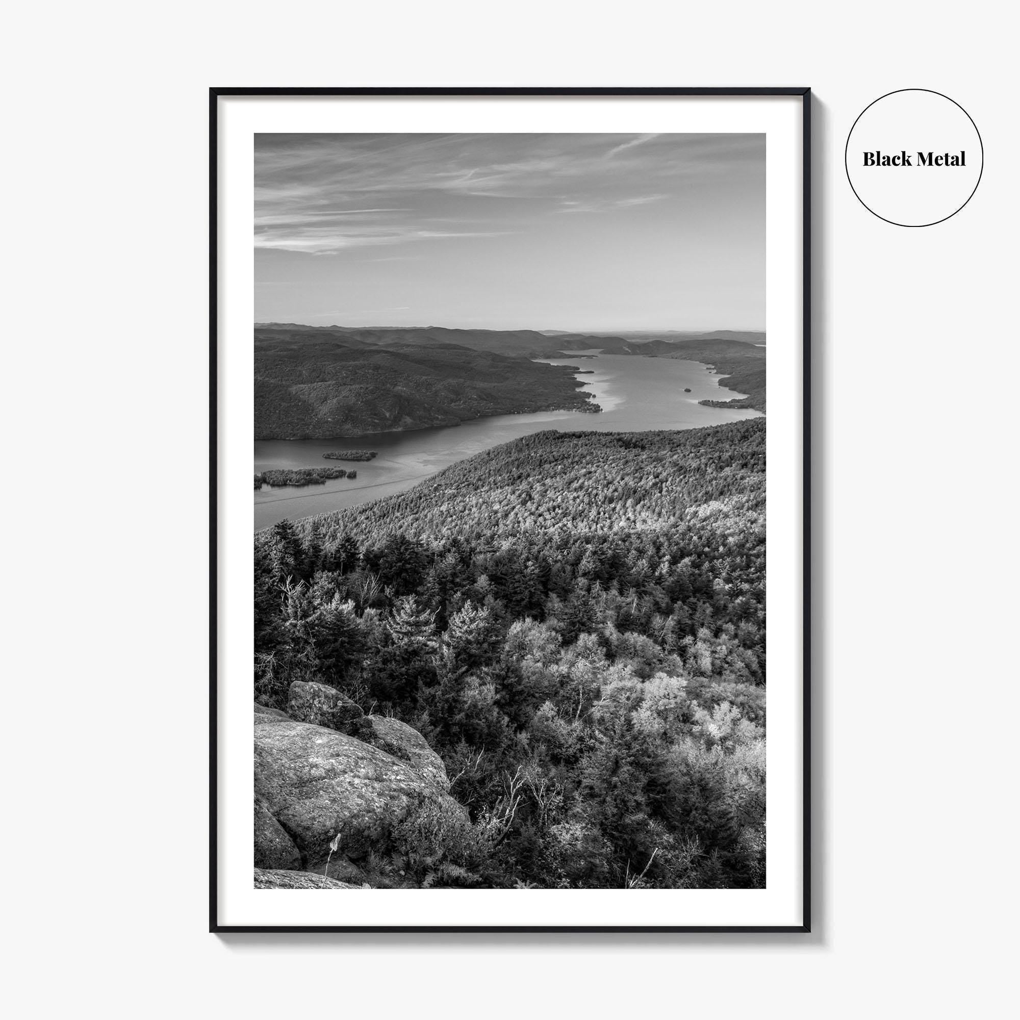 Lake George Black and White Fine Art Photo Print, Adirondacks, Upstate New York Poster
