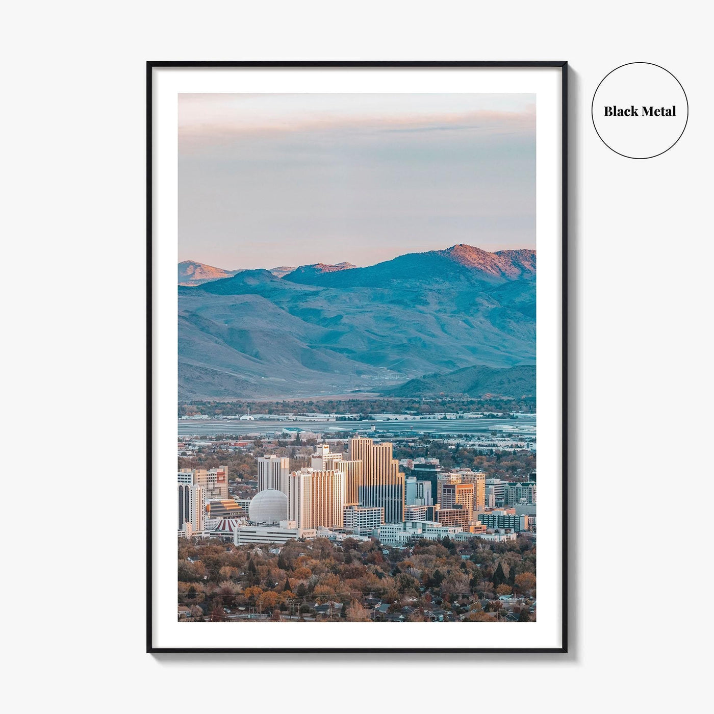 Reno Skyline Fine Art Photo Print, Nevada Wall Poster, United States