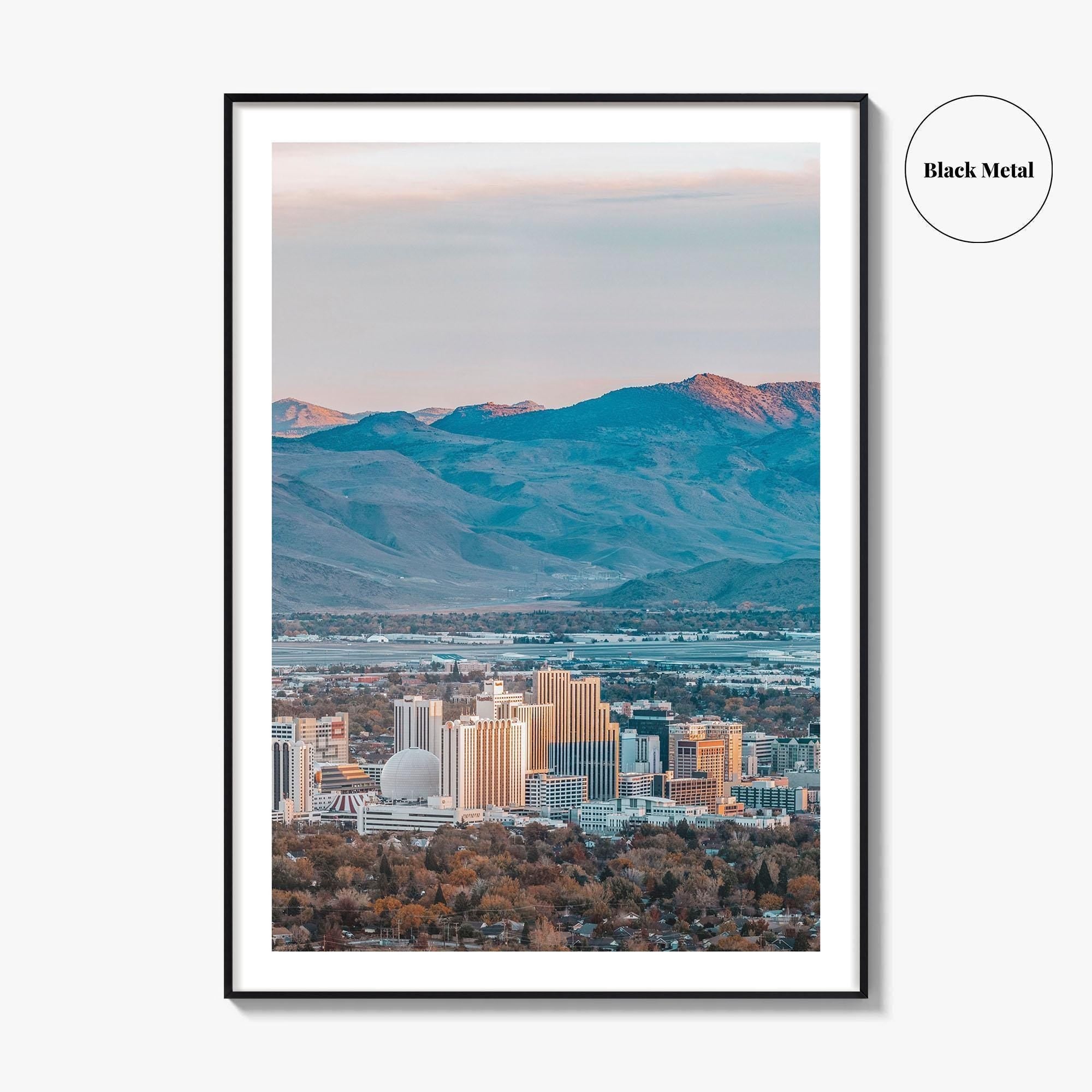 Reno Skyline Fine Art Photo Print, Nevada Wall Poster, United States