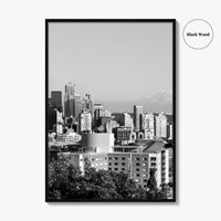 Seattle Black and White Fine Art Photo Print, Downtown, Washington, USA, Wall Decor, Poster