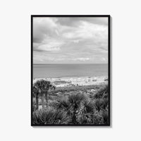 Fernandina Beach Black and White Fine Art Photo Print, Amelia Island Florida Coastal Poster