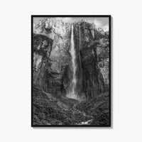 Angel Falls Black and White Fine Art Photo Print, Salto Ángel Venezuela Waterfall Poster
