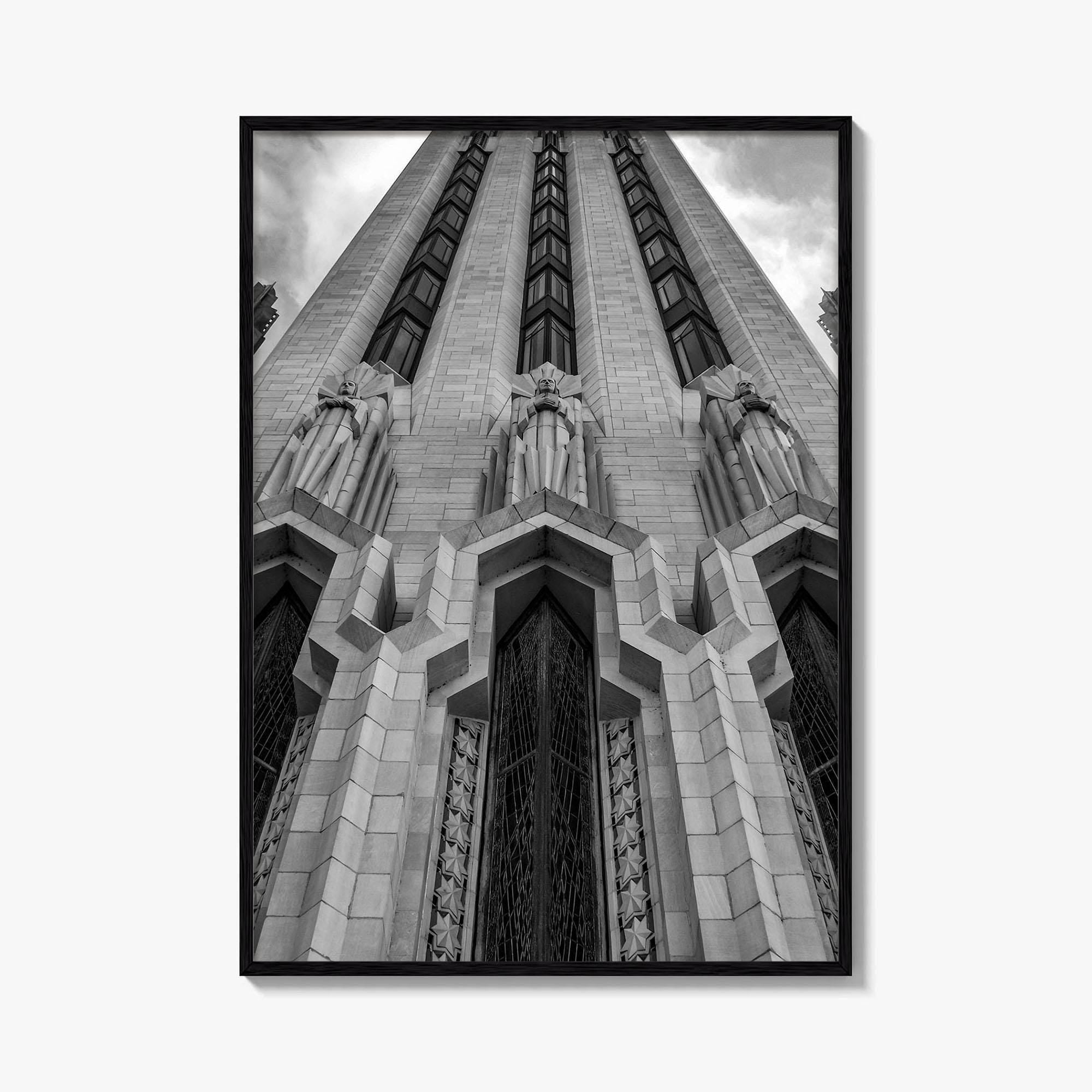 Tulsa Black and White Fine Art Photo Print, Boston Avenue Methodist Church