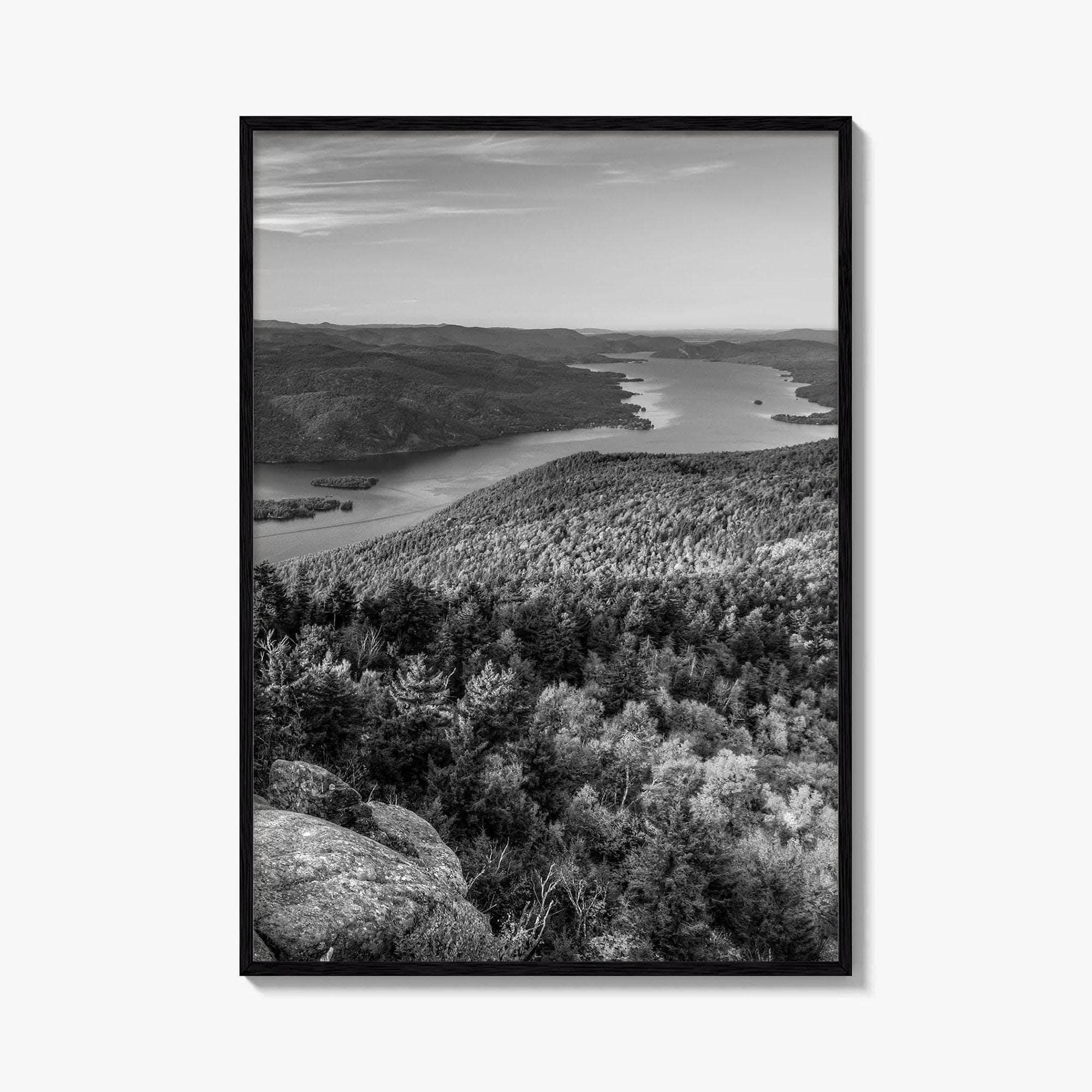 Lake George Black and White Fine Art Photo Print, Adirondacks, Upstate New York Poster