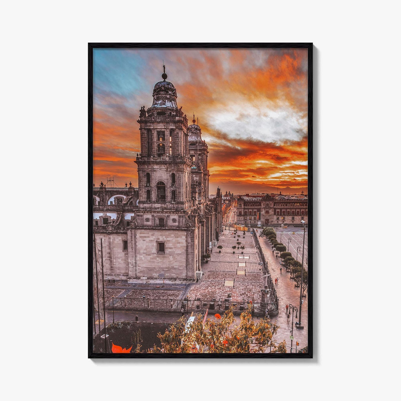 Mexico City Fine Art Photo Print, Zocalo, Metropolitan Cathedral, CDMX, Mexico, Poster