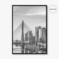 Sao Paulo Black and White Fine Art Photo Print, Octavio Frias Bridge Brazil Poster