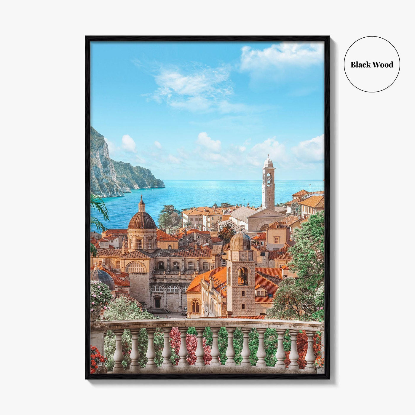 Sicily Fine Art Photo Print, Italy Wall Poster, City and Sea View