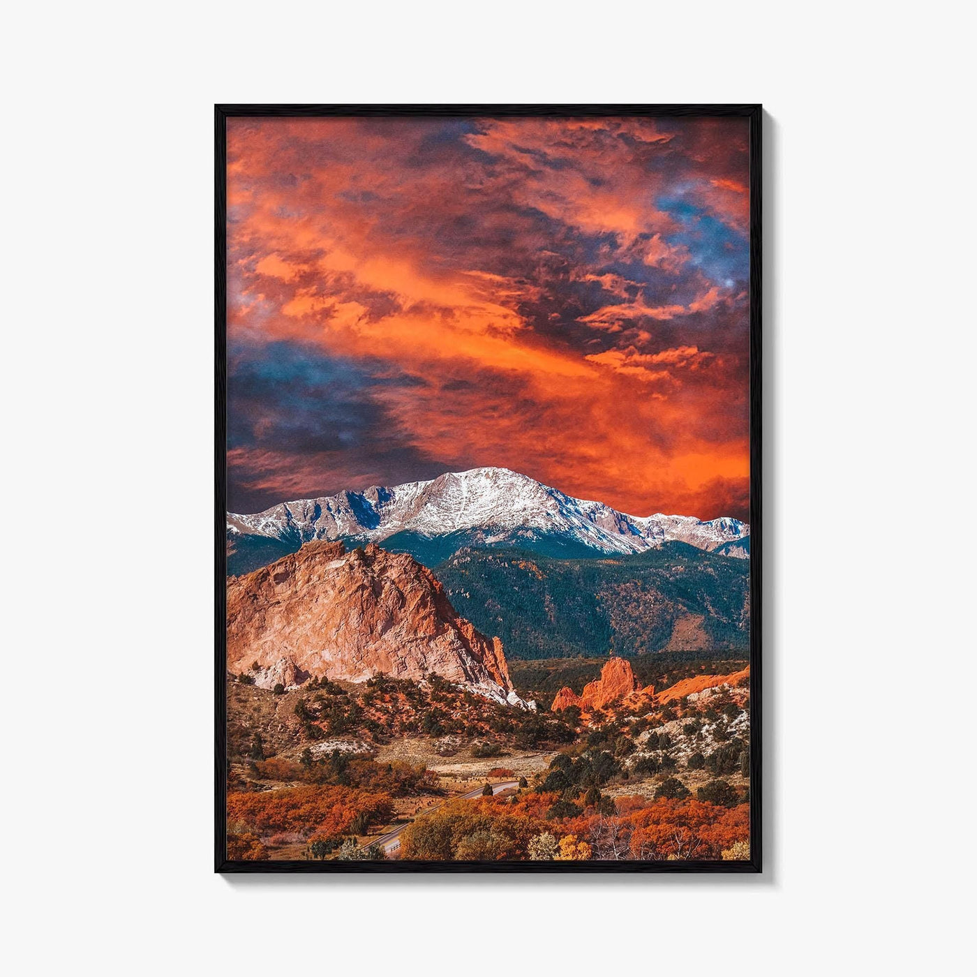 Colorado Springs Fine Art Photo Print, Garden of the Gods, Pikes Peak, CO Poster