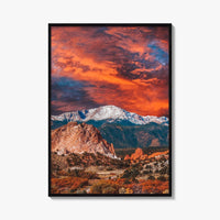 Colorado Springs Fine Art Photo Print, Garden of the Gods, Pikes Peak, CO Poster