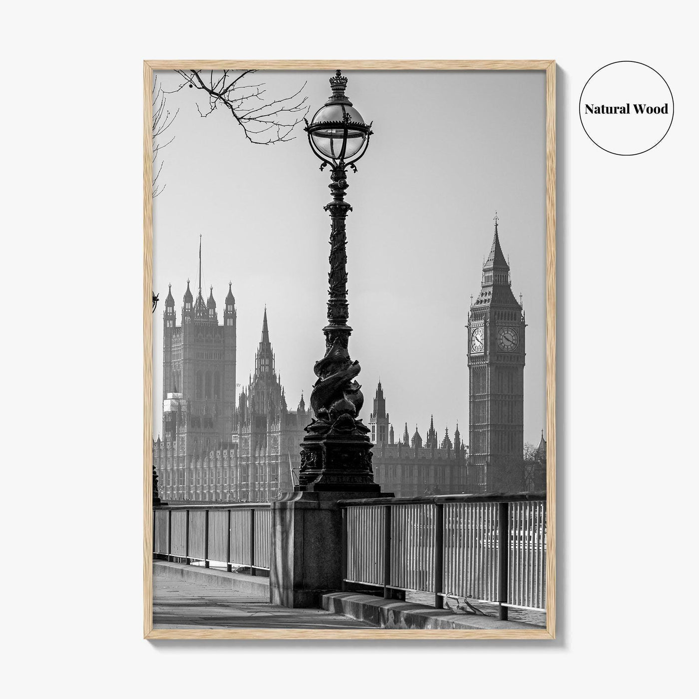 London Black and White Fine Art Photo Print, Big Ben Parliament England UK Poster
