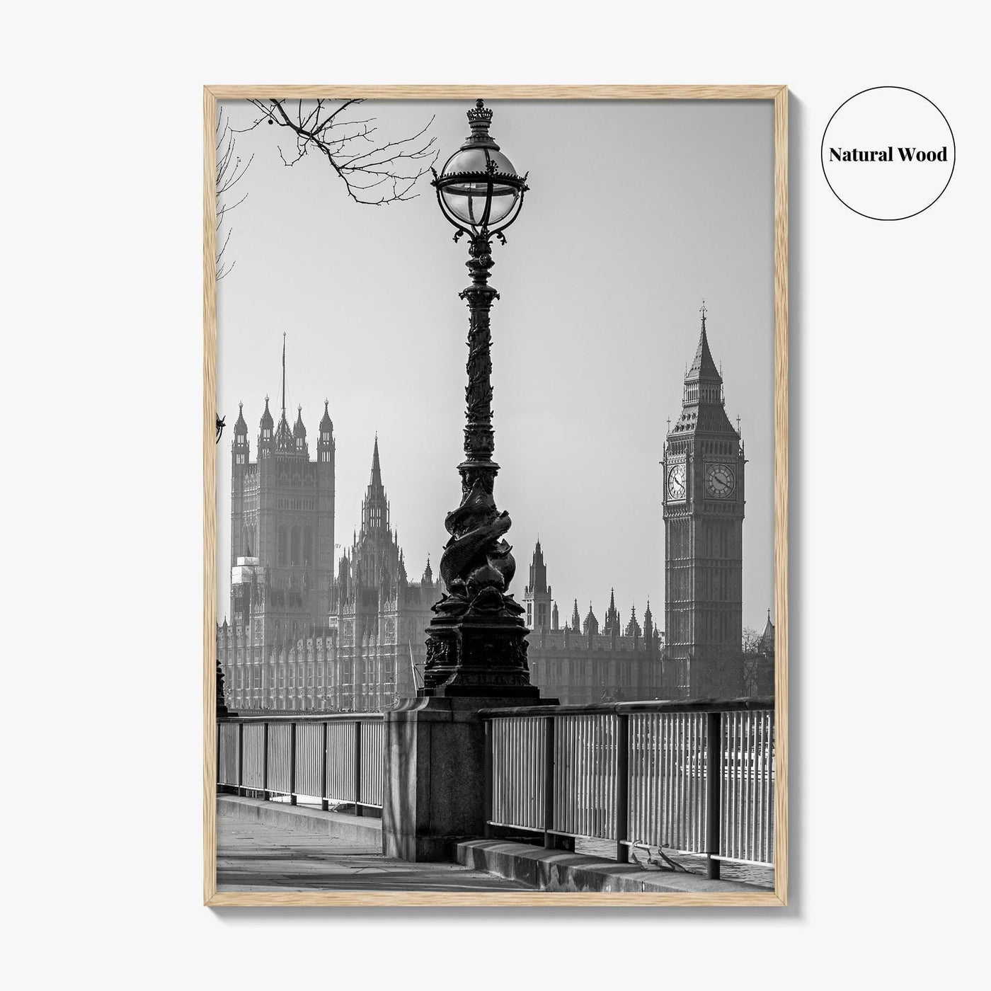 London Black and White Fine Art Photo Print, Big Ben Parliament England UK Poster