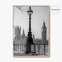 London Black and White Fine Art Photo Print, Big Ben Parliament England UK Poster